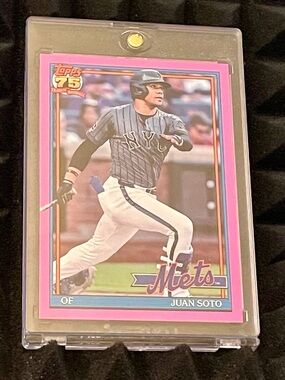 Juan Soto 2026 Topps Series 1 Retro Parallel pink-75th Anniversary